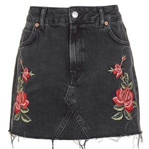 TopShop Mini Skirt with Roses